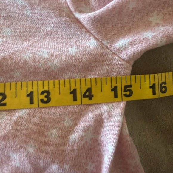 Girls M 8/10 Pajama Set Pink White Stars Pjs Pants Long Sleeve - Picture 7 of 8